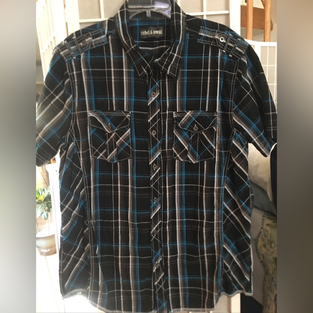 Rebel&Soul short sleeve dress shirt XXL
